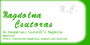 magdolna csutoras business card